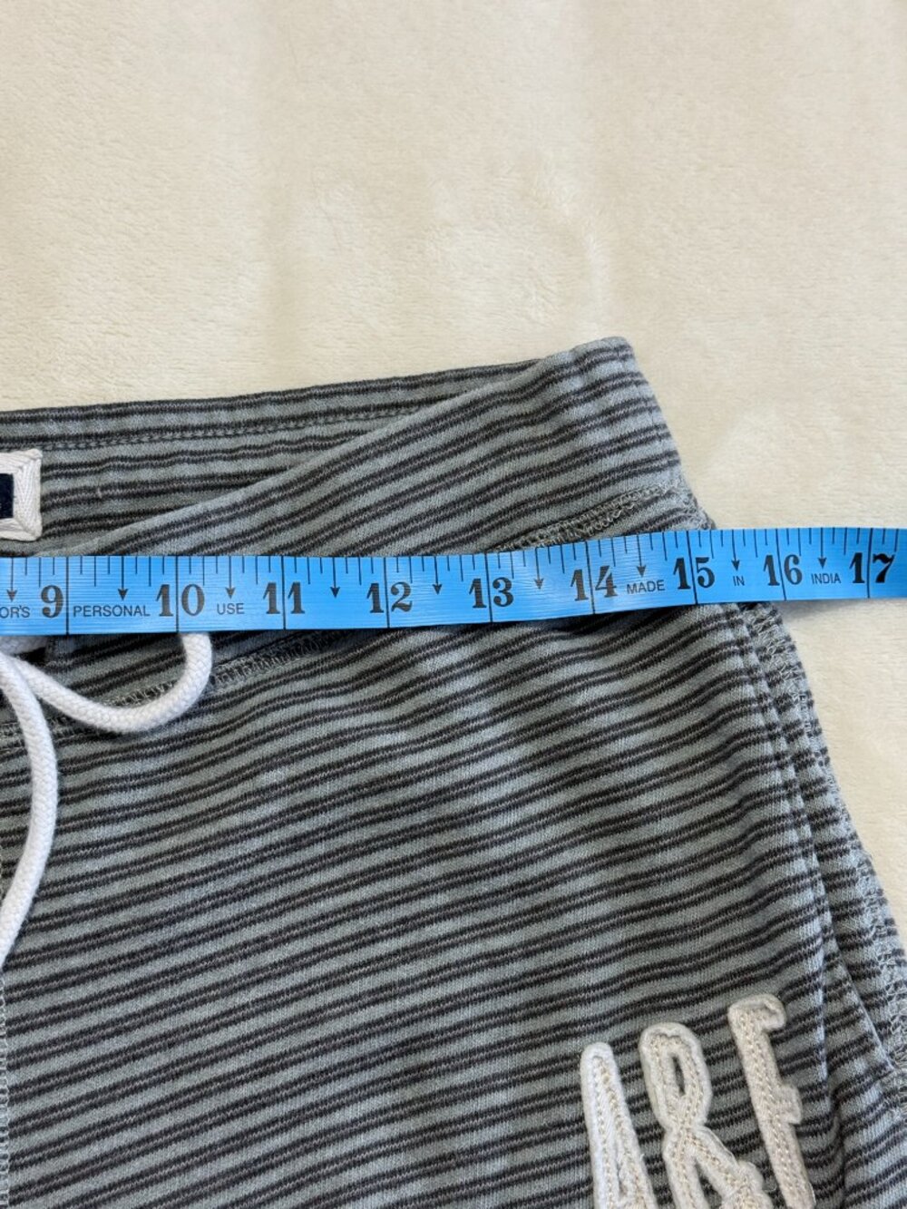 Abercrombie & Fitch Gray Striped Lounge Jogger Pants Women's Small - Picture 8 of 11